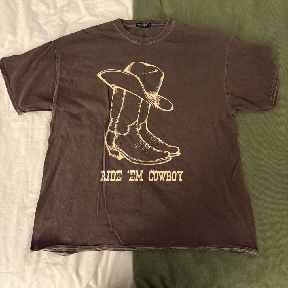 Brown Cowboy Graphic T-Shirt